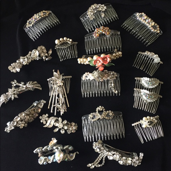 Vintage Aurora Borealis Bridal Haircomb - Picture 7 of 7